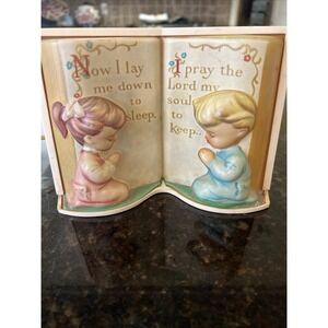 Vintage‎ Dolly Toy Company Praying Kids Nightlight Pray Bible Boy Girl Nursery
